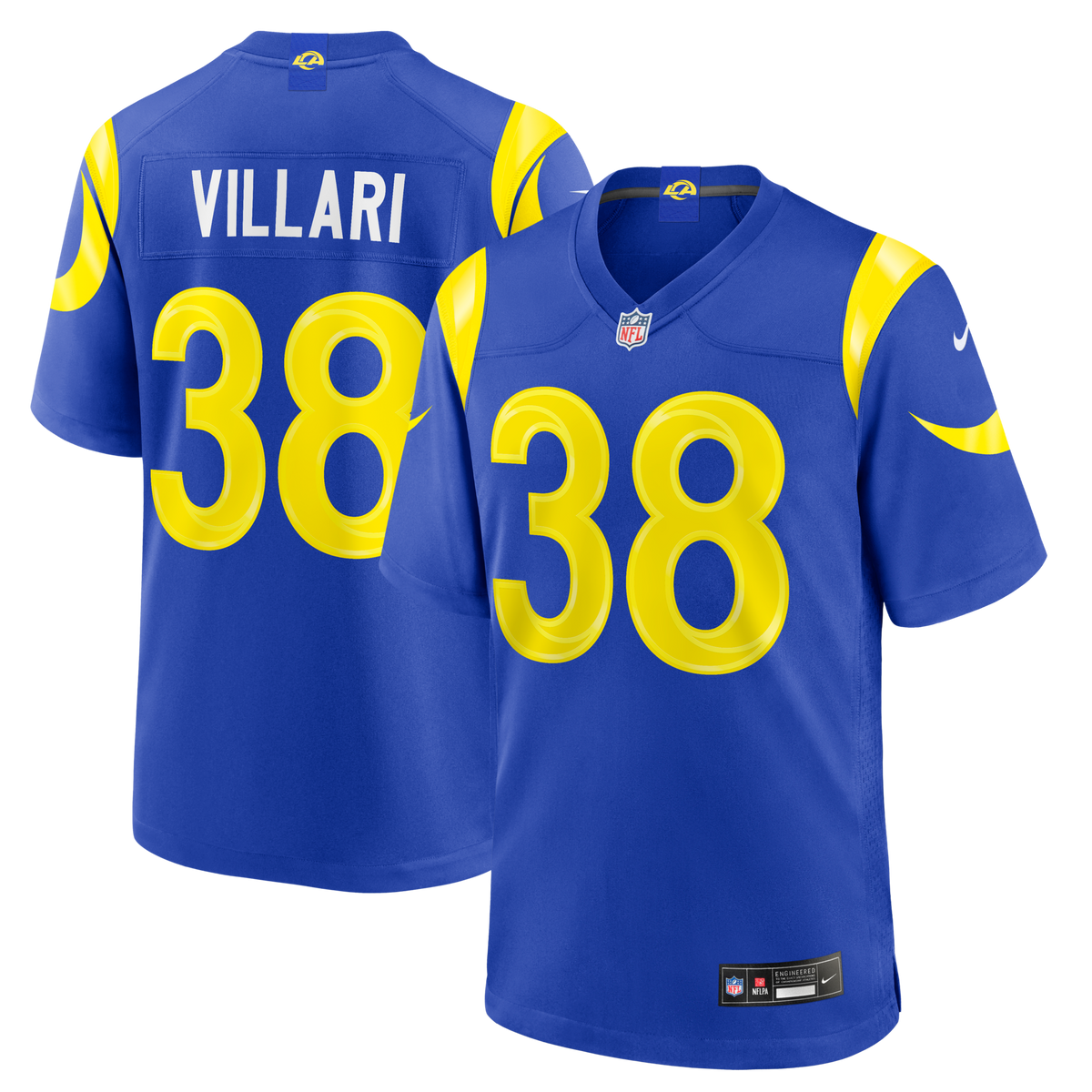 Los Angeles Rams Dan Villari Royal Game Football Jersey