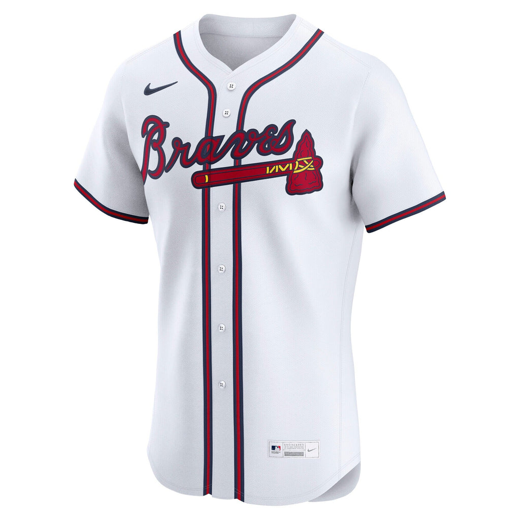 Atlanta Braves White Home Elite Baseball Jersey