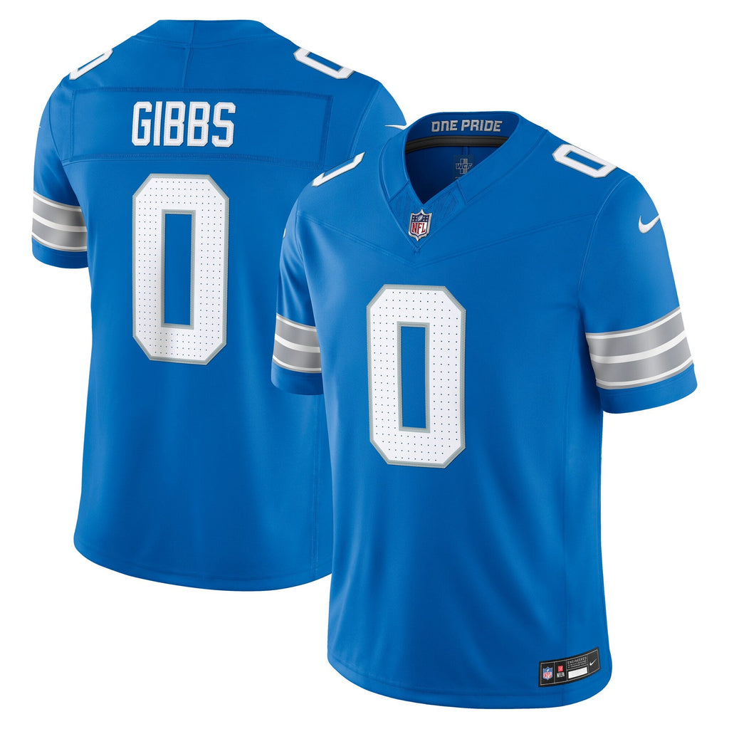 Detroit Lions Jahmyr Gibbs Blue Team Vapor F.U.S.E. Stitched Limited Football Jersey