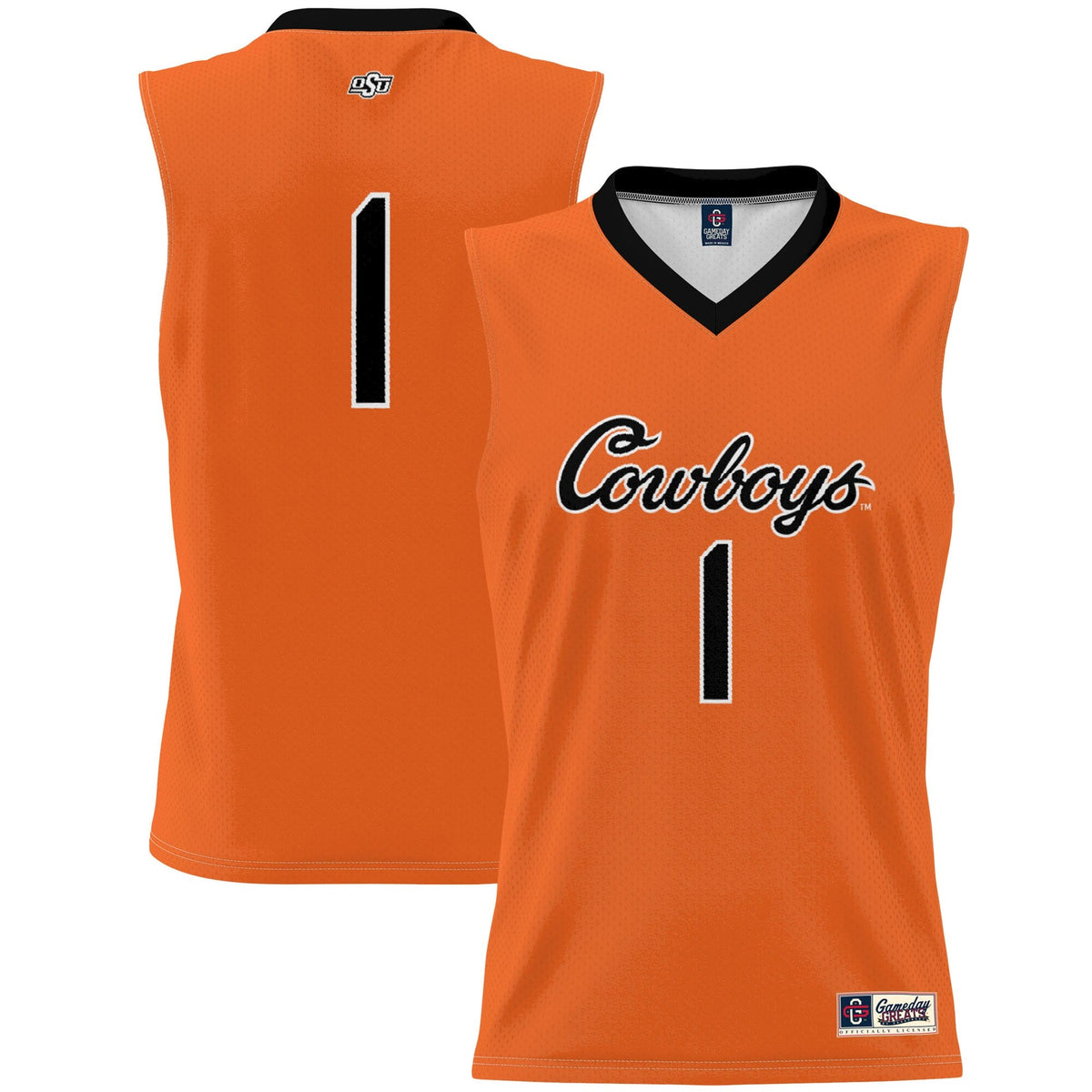 #1 Orange Oklahoma State Cowboys Lightweight Basketball Jersey