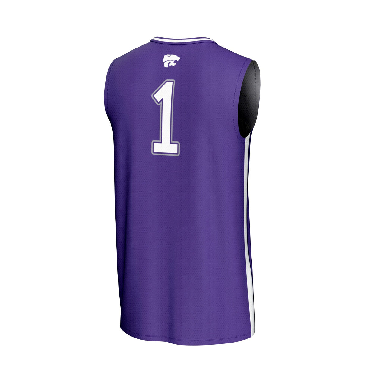 #1 Kansas State Wildcats Lightweight Collegiate Basketball Fashion Jersey - Purple