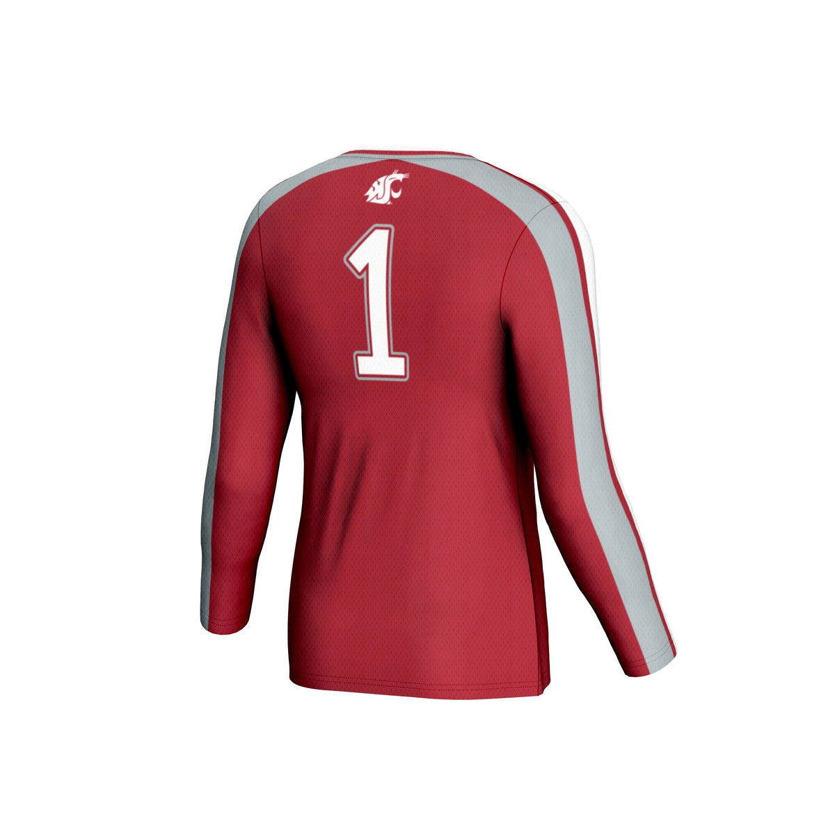 Washington State Cougars #1 Lightweight Volleyball Fashion Jersey - Crimson