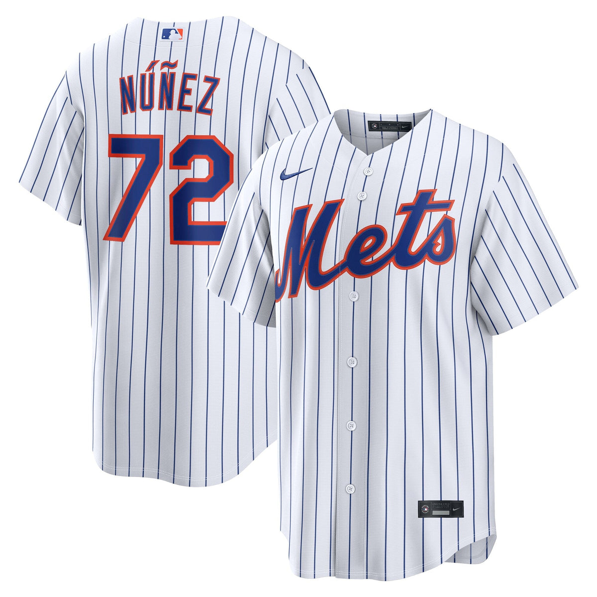New York Mets Dedniel Núñez White Home Replica Baseball Jersey