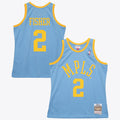 Los Angeles Lakers Derek Fisher 2001 Swingman Jersey - Columbia Blue