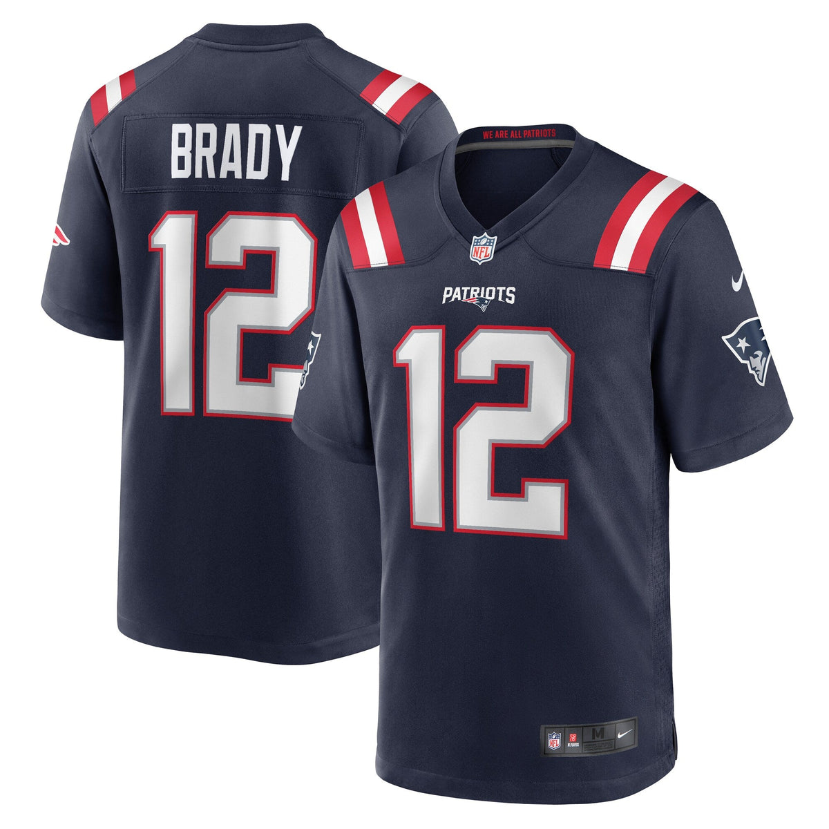New England Patriots Navy Game Retired Player Football Jersey