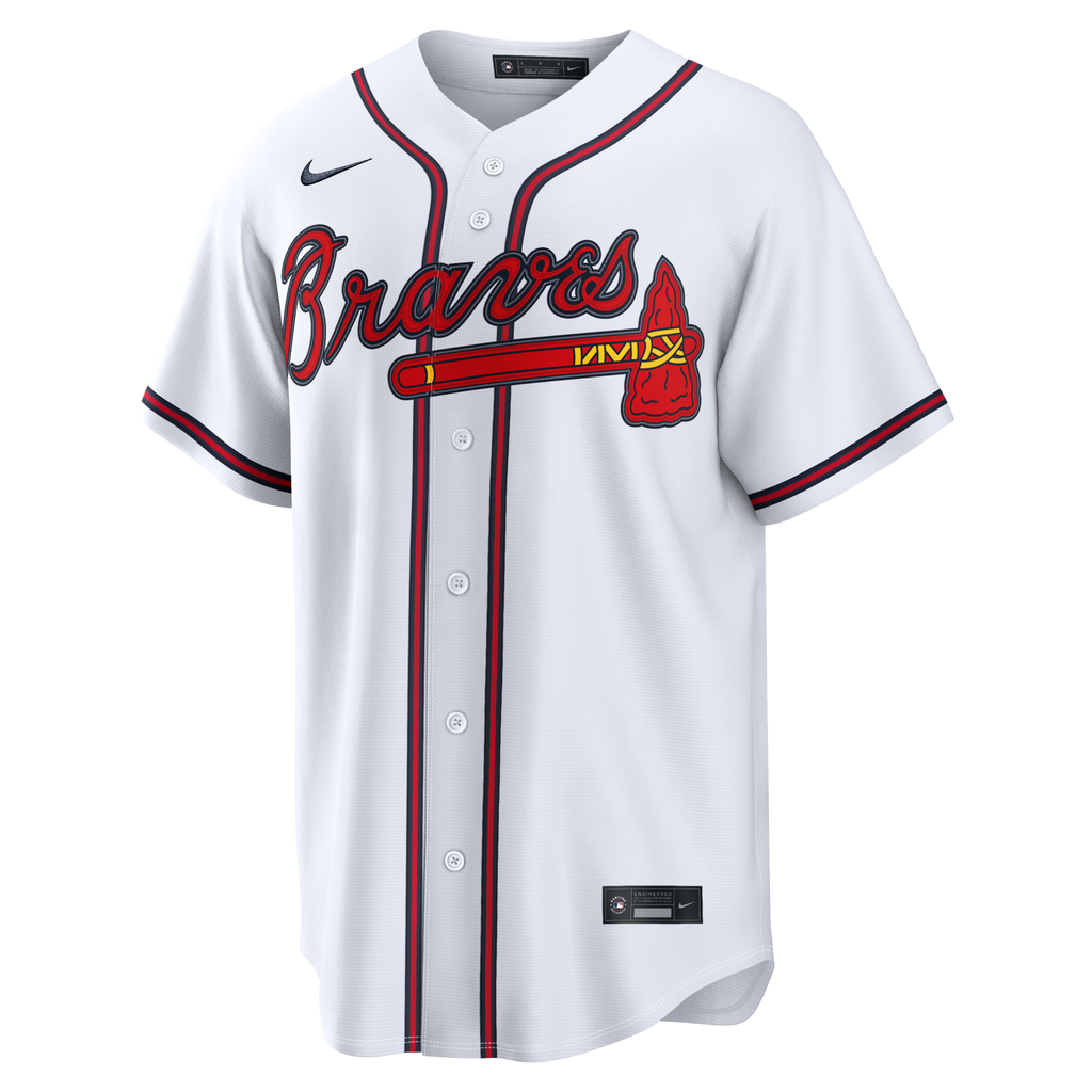 Atlanta Braves Lane Thomas White Home Replica Baseball Jersey