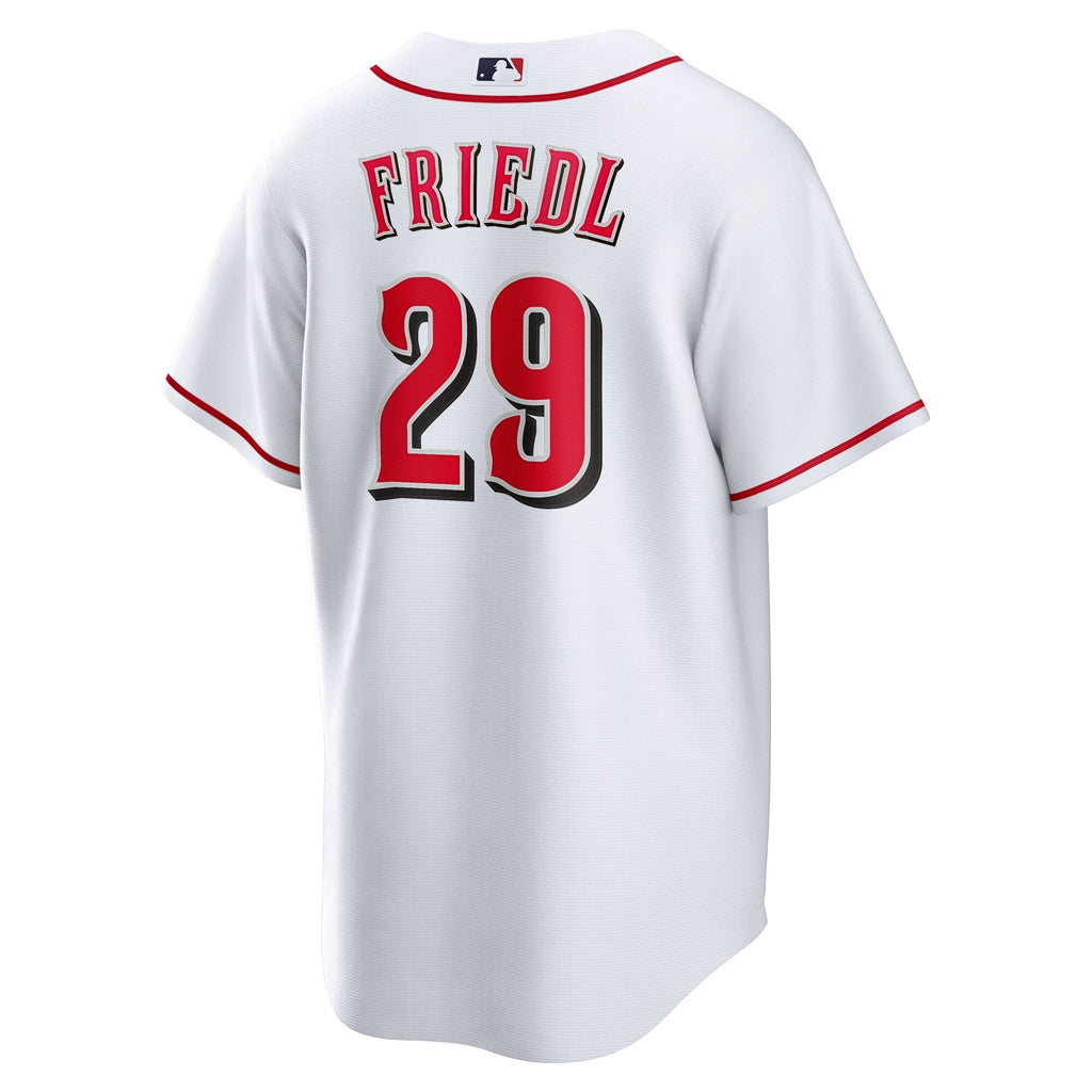 Cincinnati Reds TJ Friedl White Home Replica Baseball Jersey