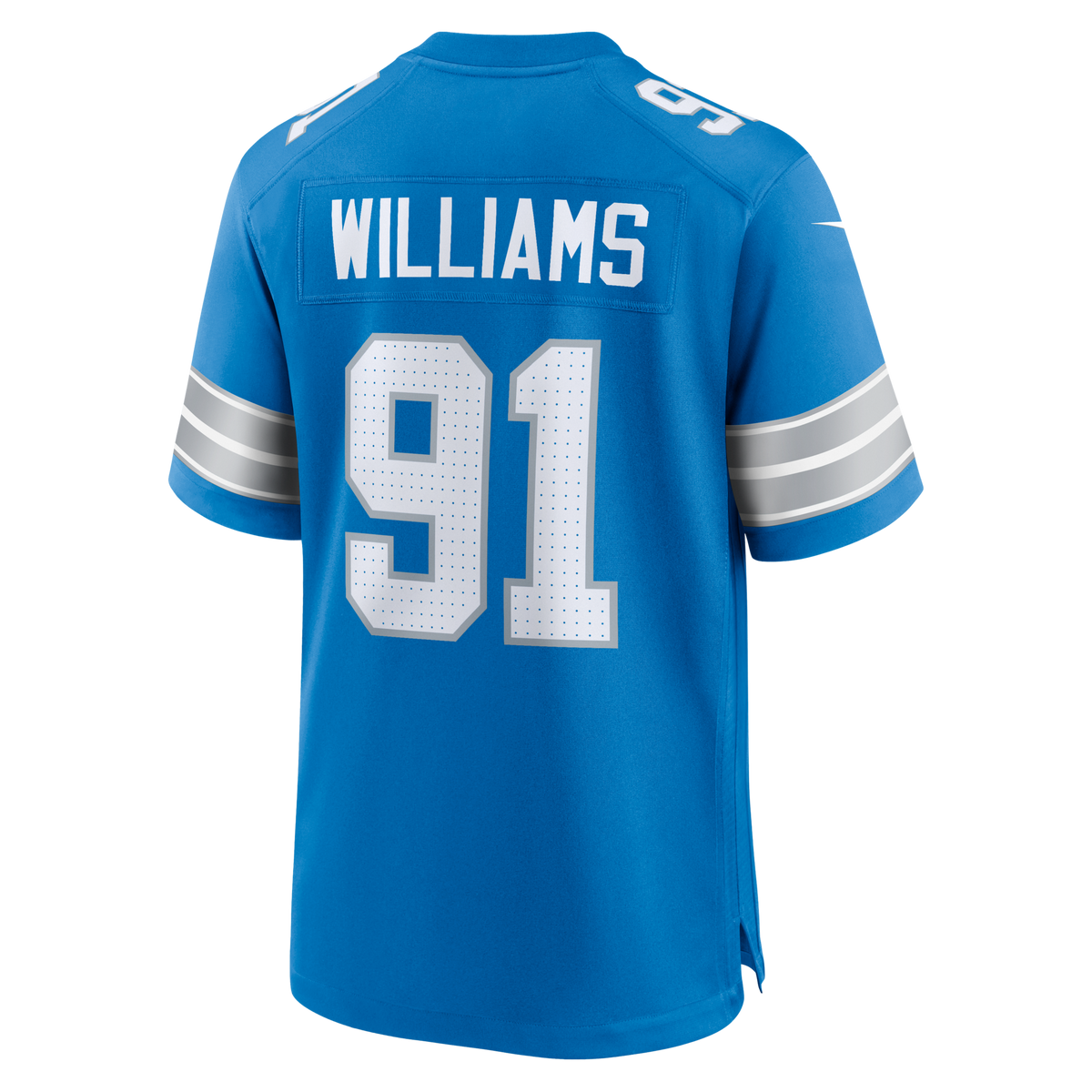 Detroit Lions Tyleik Williams Blue Team Game Football Jersey