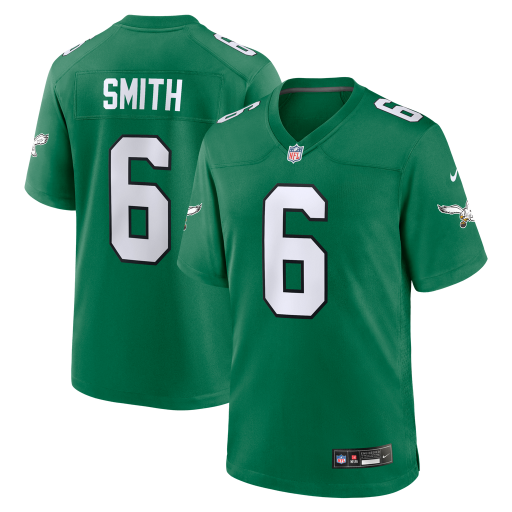 Philadelphia Eagles DeVonta Smith Kelly Green Alternate Game Player Football Jersey