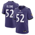 Baltimore Ravens Ray Lewis Purple Team Retired Player Game Football Jersey