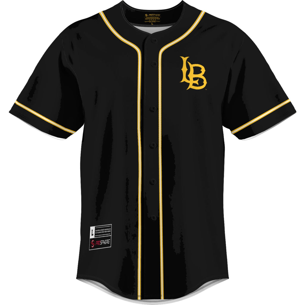 Cal State Long Beach The Beach Lightweight Baseball Jersey - Gold
