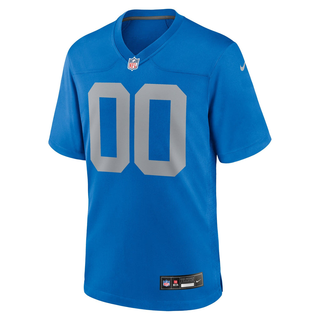 Detroit Lions Blue Alternate Custom Game Football Jersey