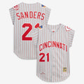 Cincinnati Reds Deion Sanders Gray 1997 Baseball Jersey