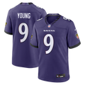 Baltimore Ravens Zion Young Purple Team Game Football Jersey