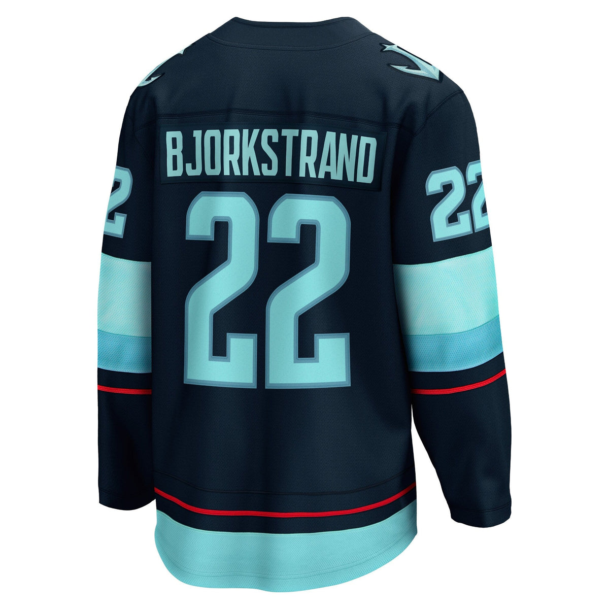 Seattle Kraken Oliver Bjorkstrand Deep Sea Blue Home Breakaway Player Hockey Jersey
