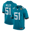 Jacksonville Jaguars Ventrell Miller Teal Game Football Jersey