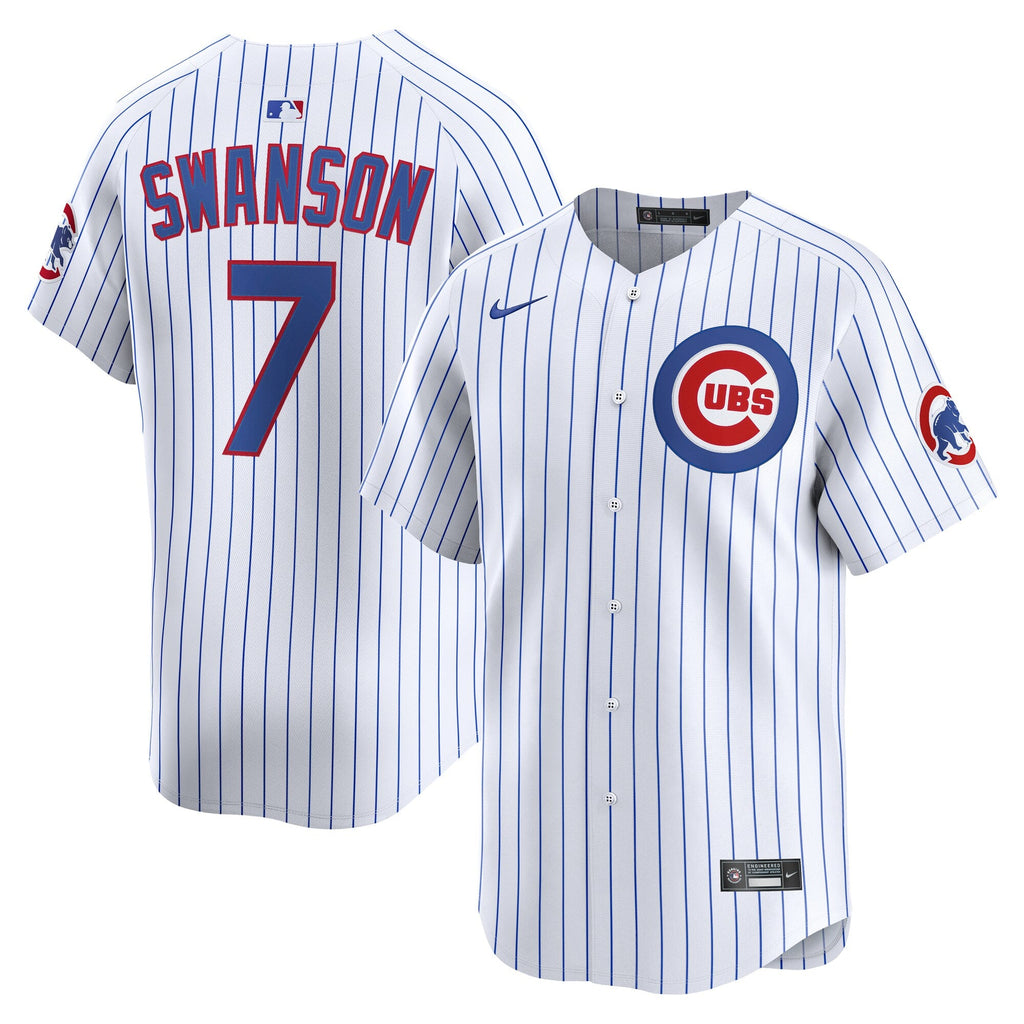 Chicago Cubs Dansby Swanson White Home Limited Player Baseball Jersey
