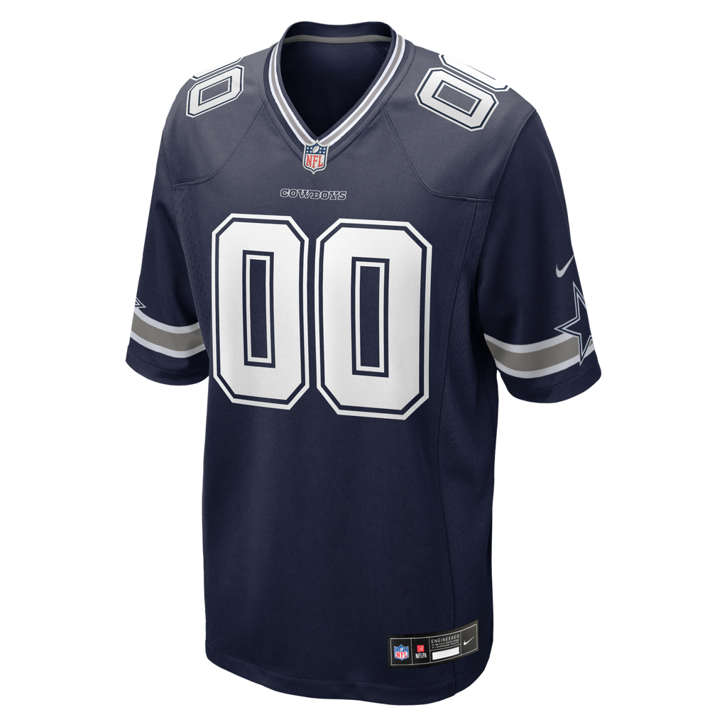 Dallas Cowboys Navy Custom Game Football Jersey
