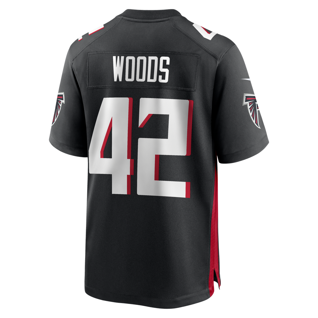 Atlanta Falcons Josh Woods Black Team Game Football Jersey
