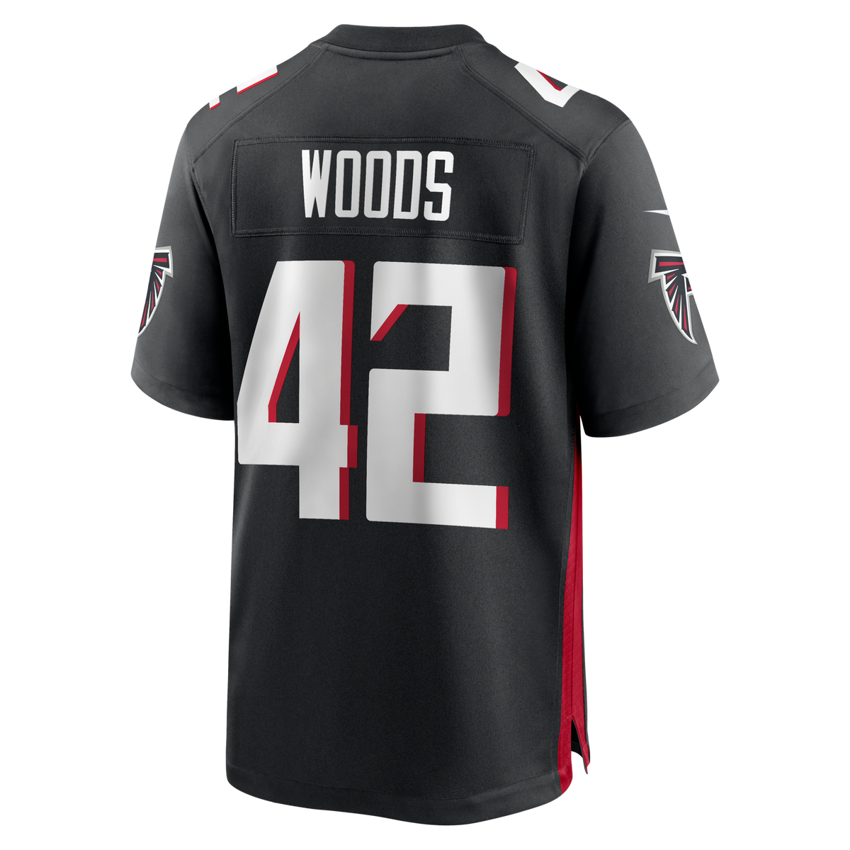 Atlanta Falcons Josh Woods Black Team Game Football Jersey