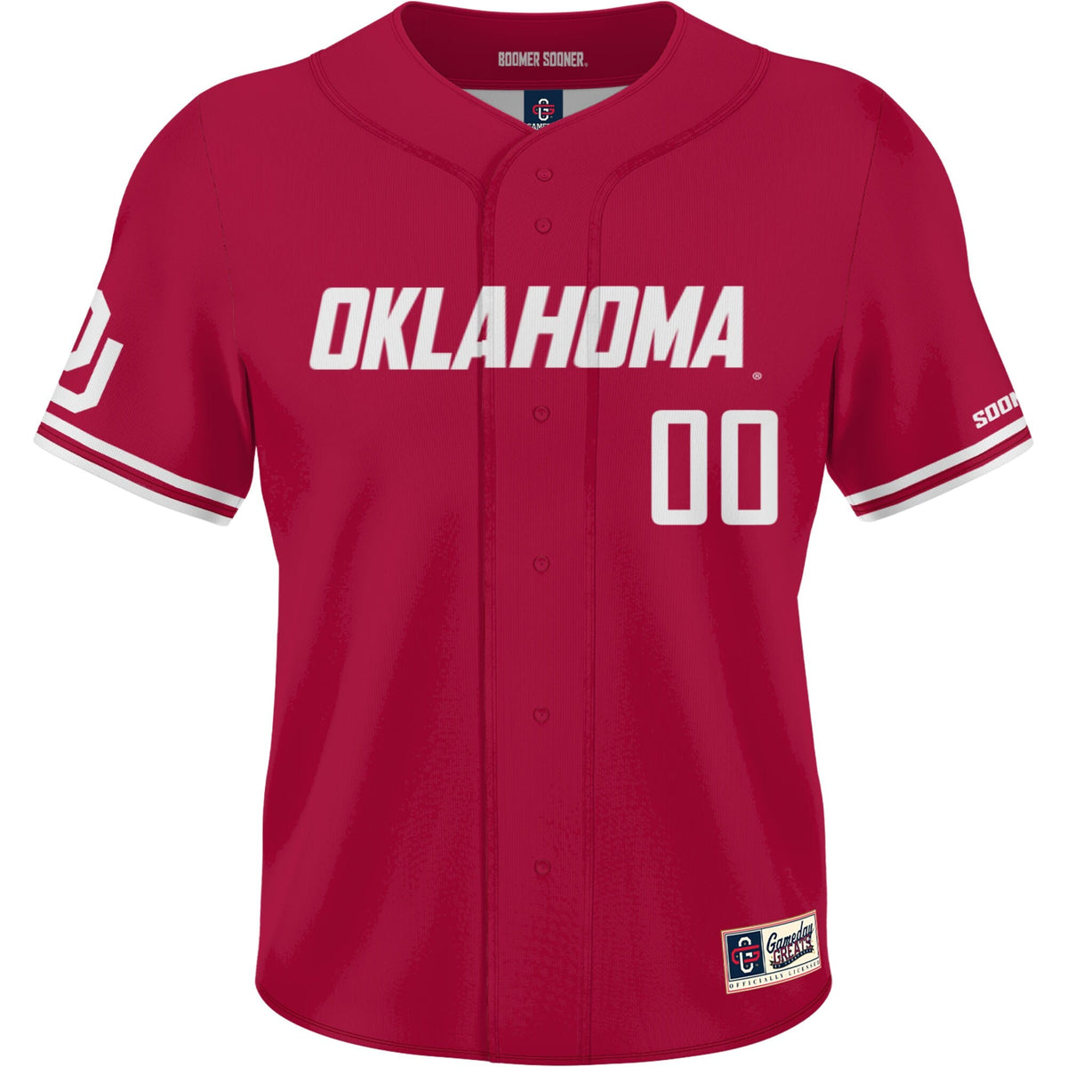 Oklahoma Sooners NIL Pick-A-Player Lightweight Baseball Jersey - Crimson