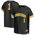 #1 Iowa Hawkeyes Adult Lightweight Collegiate Baseball Fashion Jersey - Black
