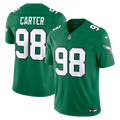 Philadelphia Eagles Jalen Carter Kelly Green Alternate Vapor F.U.S.E. Stitched Limited Football Jersey