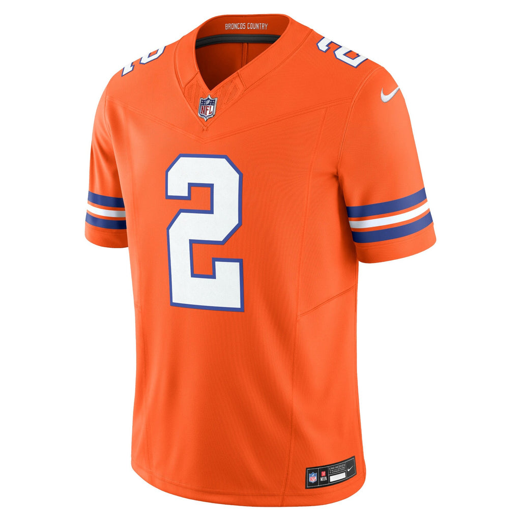 Denver Broncos Patrick Surtain II Orange Alternate Mile High Collection 1977 Throwback Vapor F.U.S.E. Limited Football Jersey