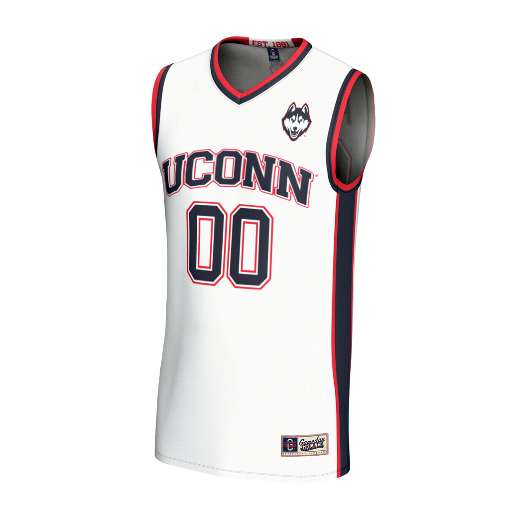 UConn Huskies Lightweight Collegiate Basketball NIL Pick-A-Player Fashion Jersey - White