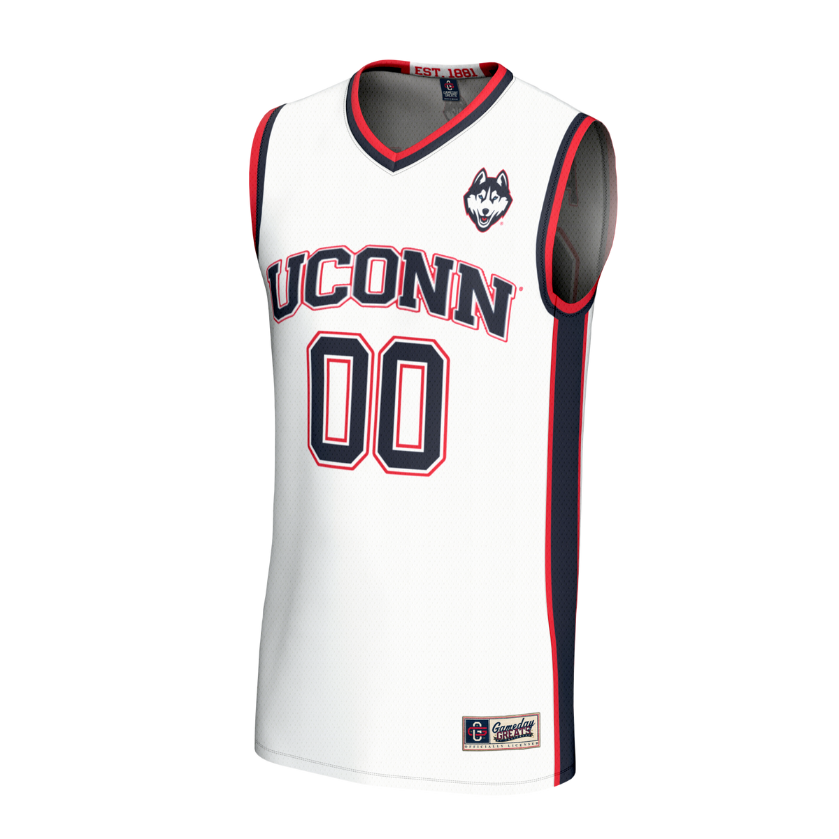 UConn Huskies Lightweight Collegiate Basketball NIL Pick-A-Player Fashion Jersey - White