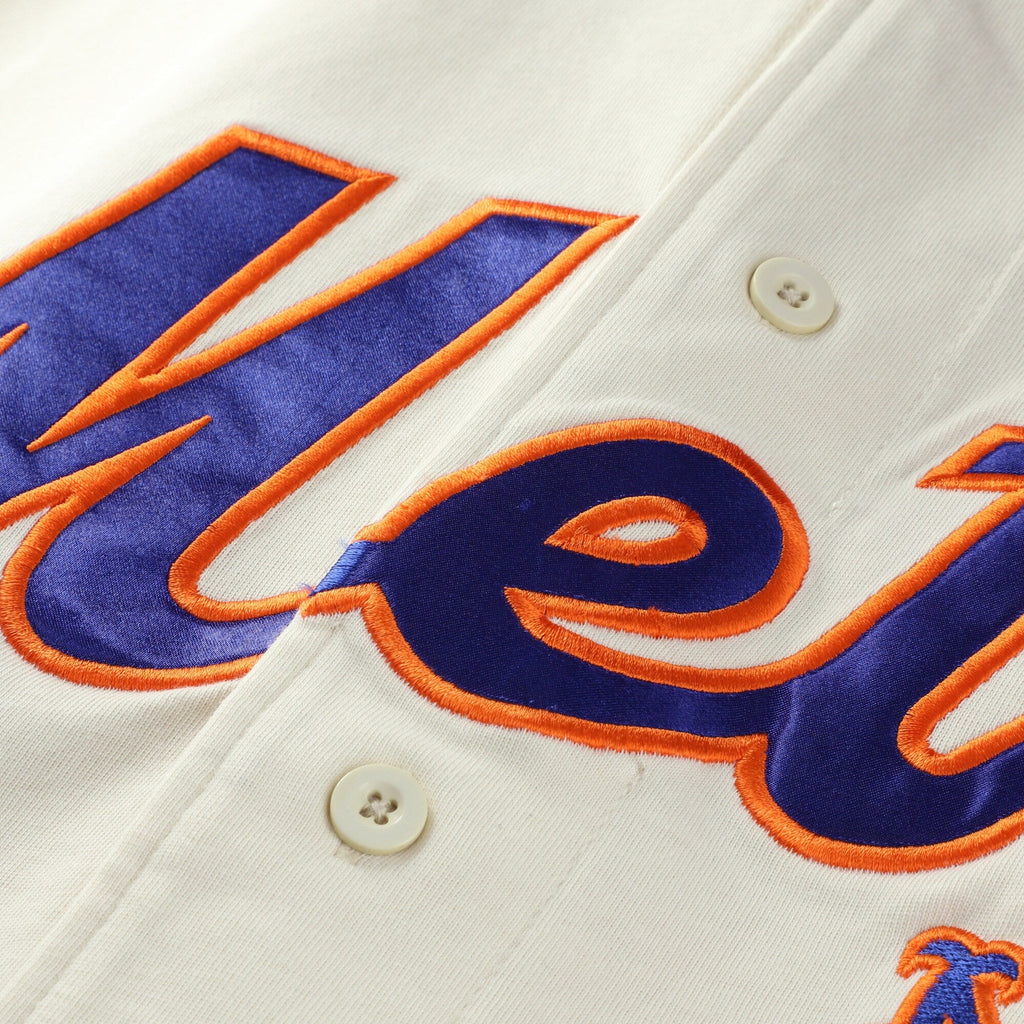 New York Mets Profile Cream/Royal Big & Tall Two-Color Fashion Baseball Jersey