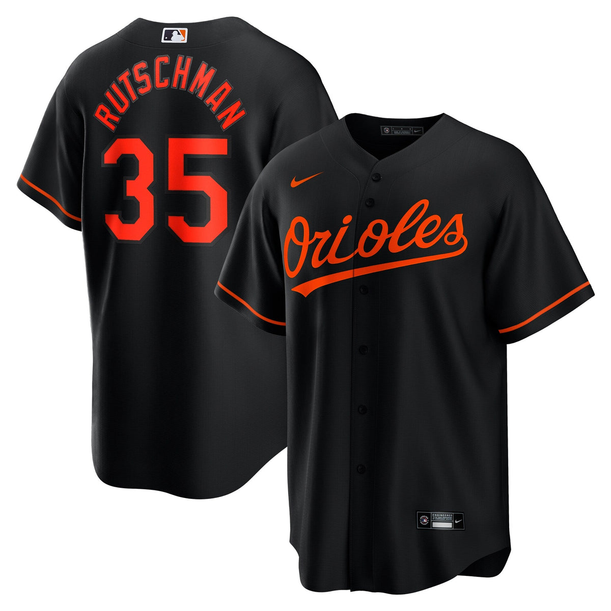 Baltimore Orioles Adley Rutschman Black Alternate Replica Player Baseball Jersey