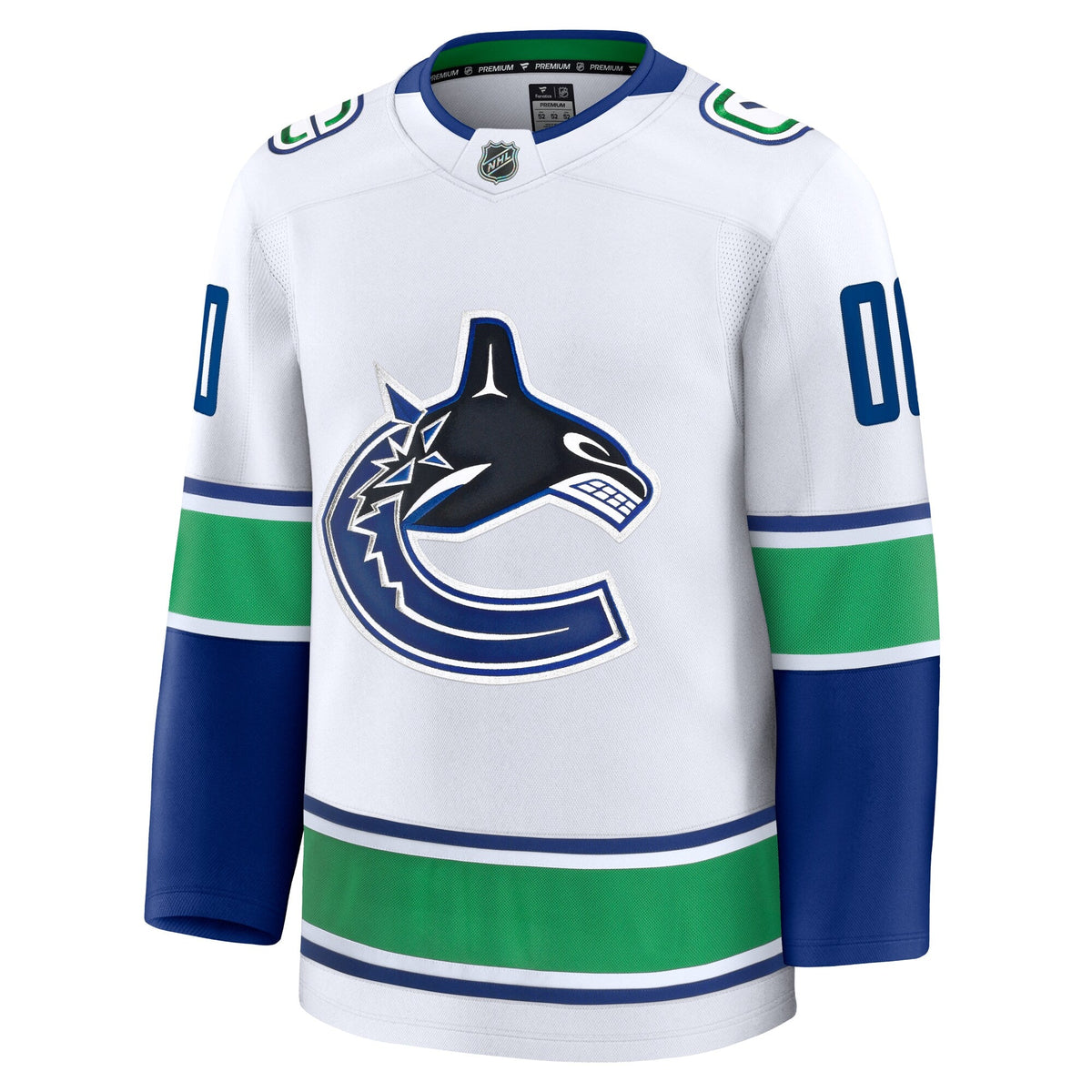 Vancouver Canucks White Away Premium Custom Jersey