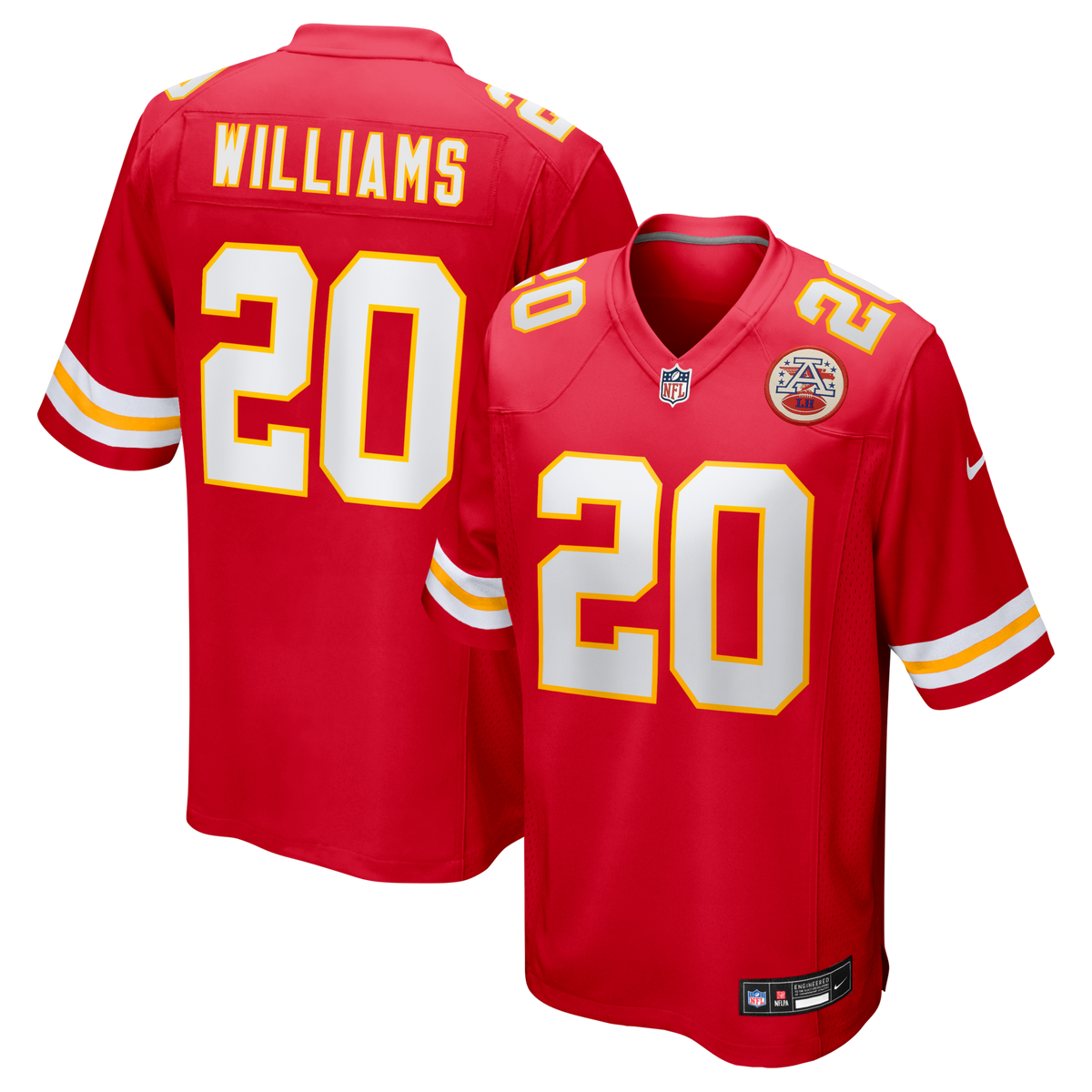 Kansas City Chiefs Nohl Williams Red Team Game Football Jersey