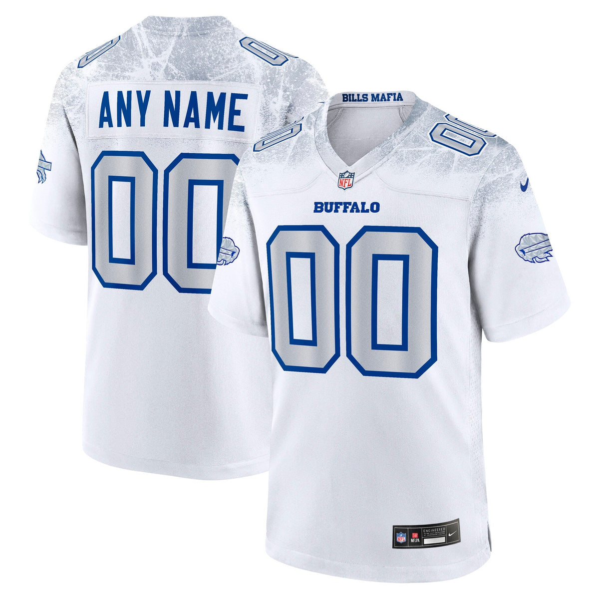 Buffalo Bills White 2025 Rivalries Collection Custom Game Football Jersey