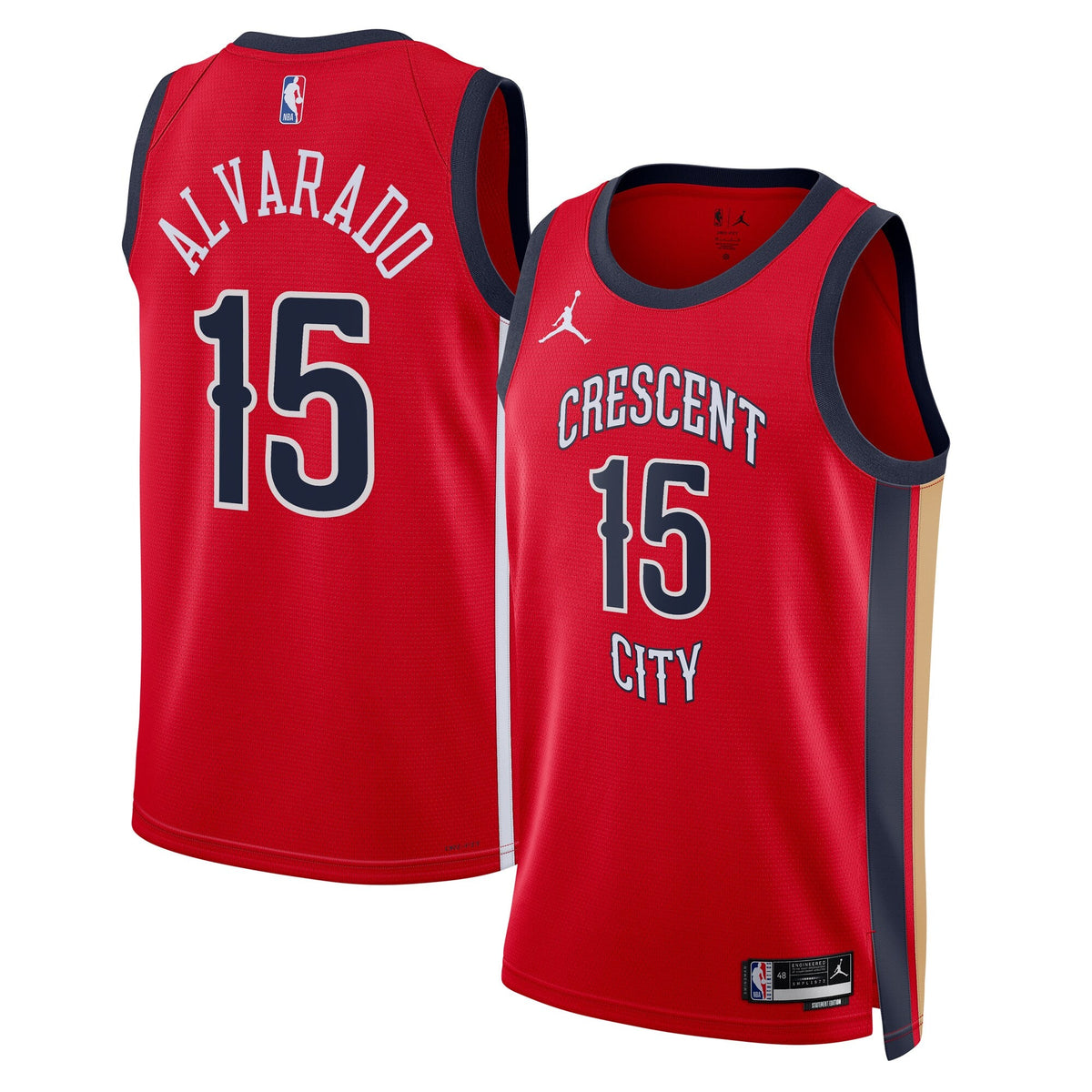 New Orleans Pelicans Statement Edition Swingman Jersey - Red - Jose Alvarado