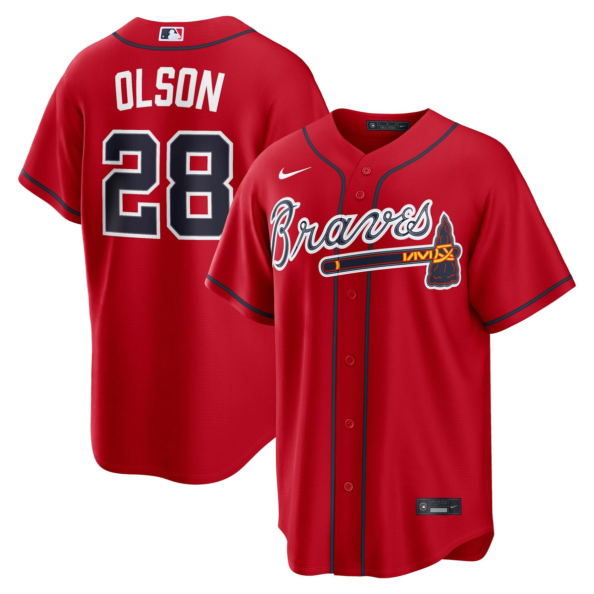 Atlanta Braves Matt Olson Red Alternate Replica Baseball Jersey