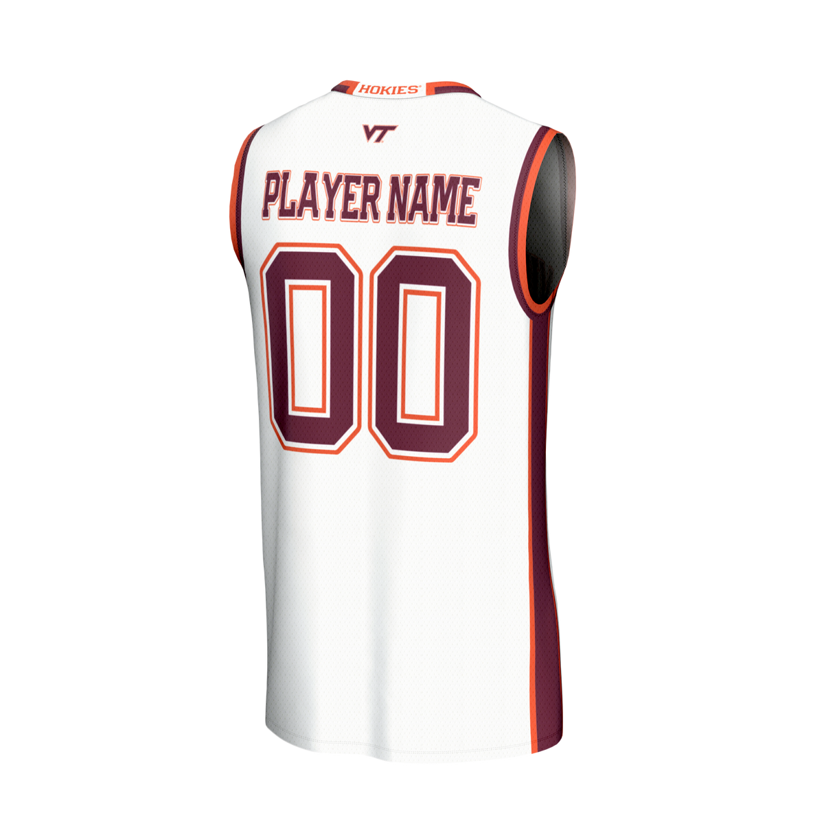 Virginia Tech Hokies Lightweight Collegiate Basketball NIL Pick-A-Player Fashion Jersey - White
