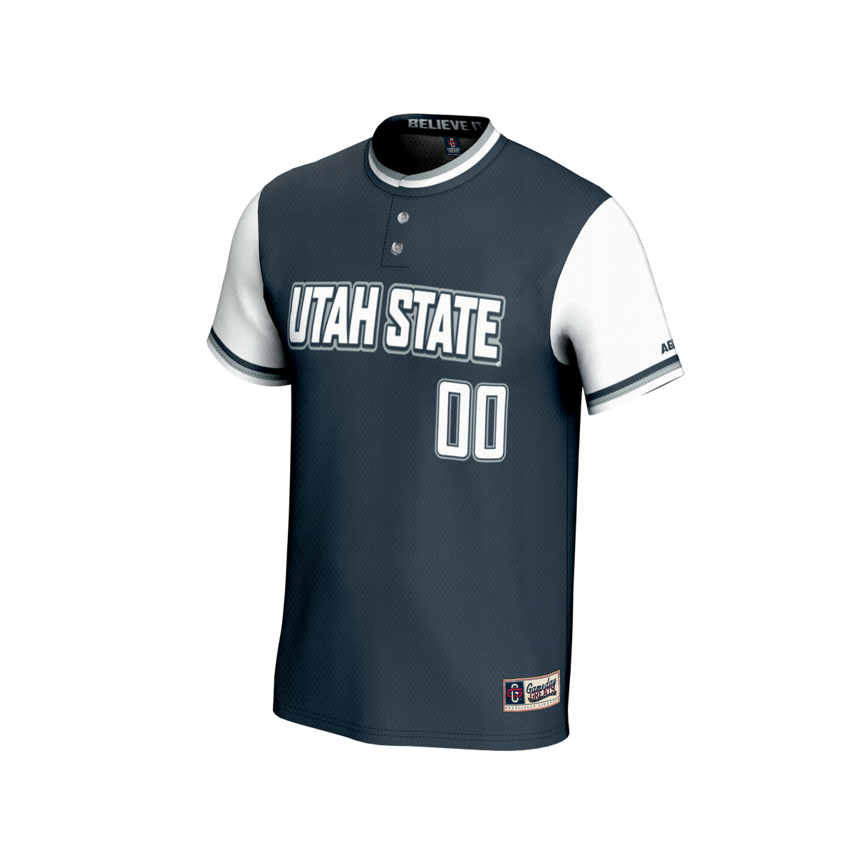 Utah State Aggies NIL Pick-A-Player Lightweight Softball Fashion Jersey - Navy