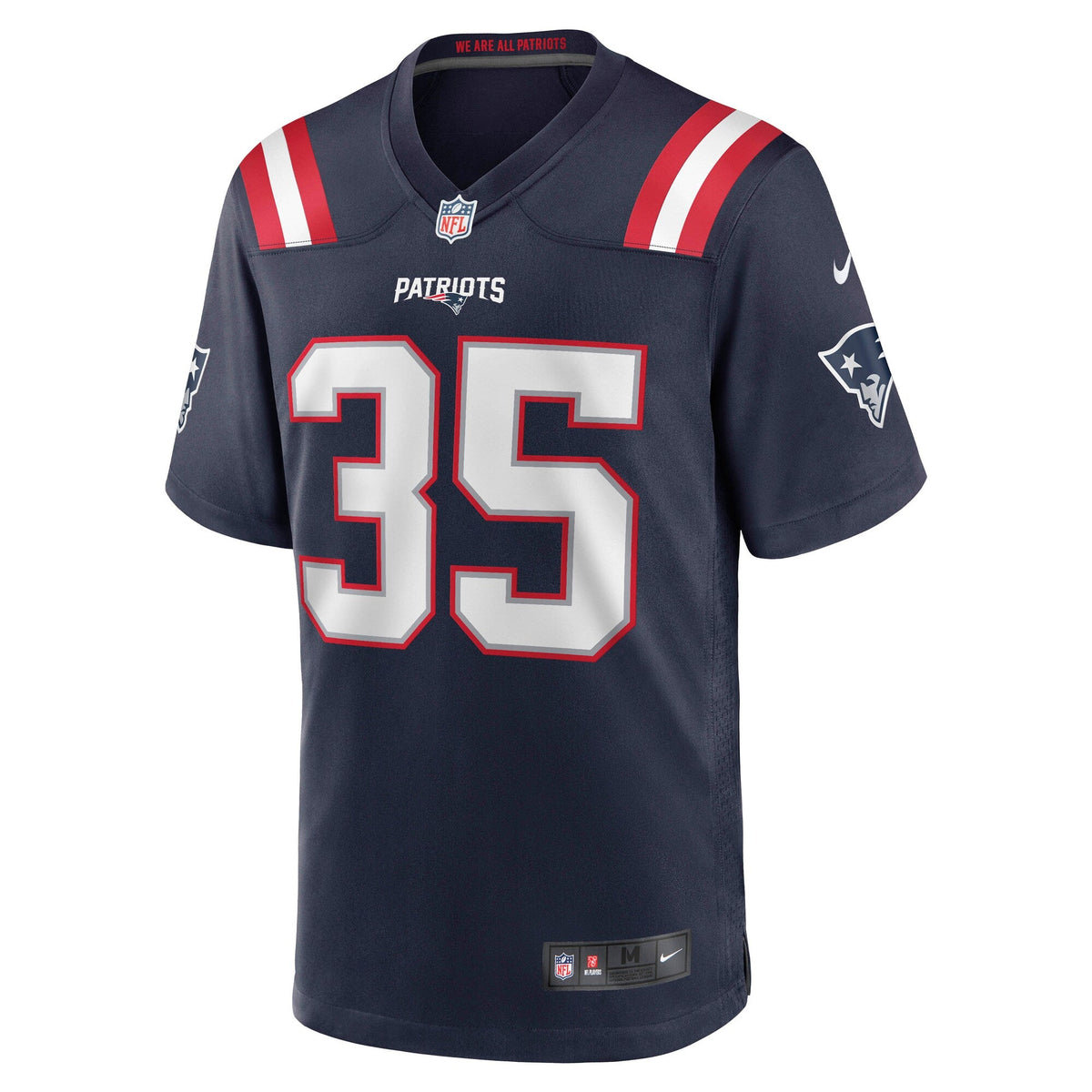 New England Patriots Jim Nance Navy Retired Player Football Jersey