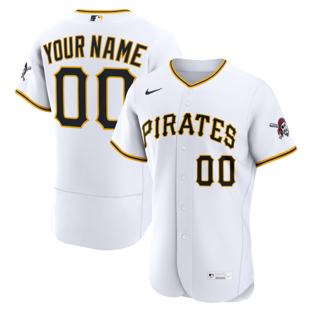 Pittsburgh Pirates White Home Custom Baseball Jersey