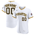 Pittsburgh Pirates White Home Custom Baseball Jersey