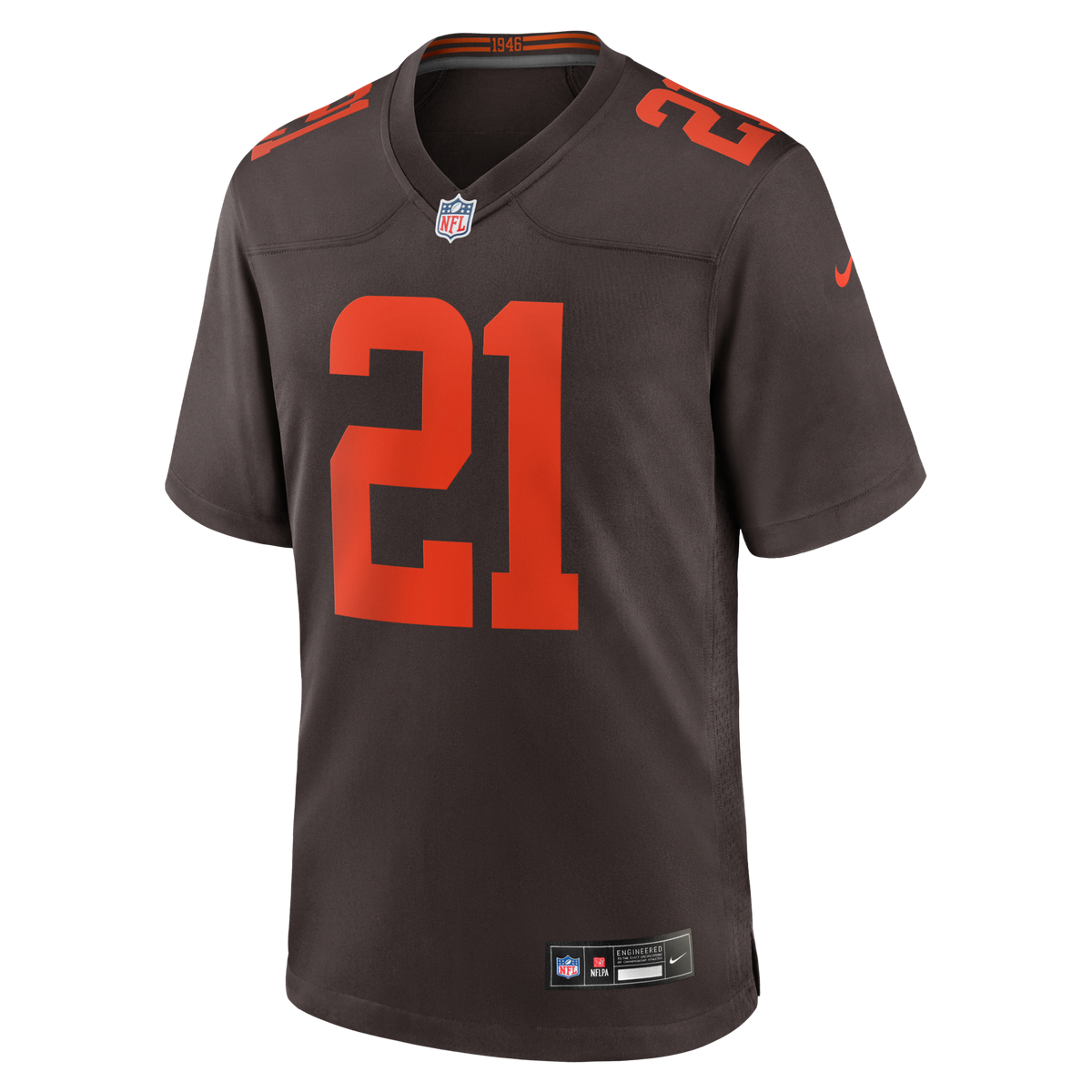 Cleveland Browns Denzel Ward Brown Alpha Dawg Game Football Jersey