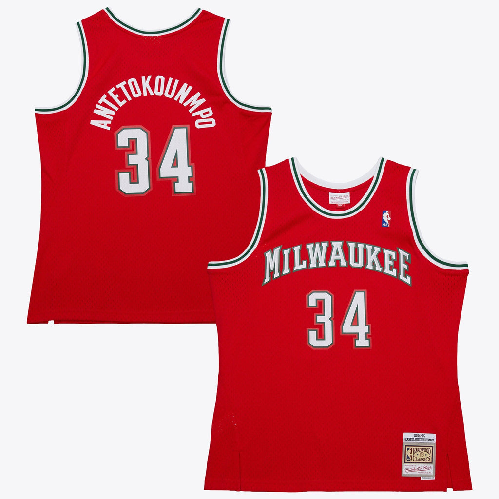 Milwaukee Bucks Giannis Antetokounmpo 2014 Dark Alternate Jersey - Red