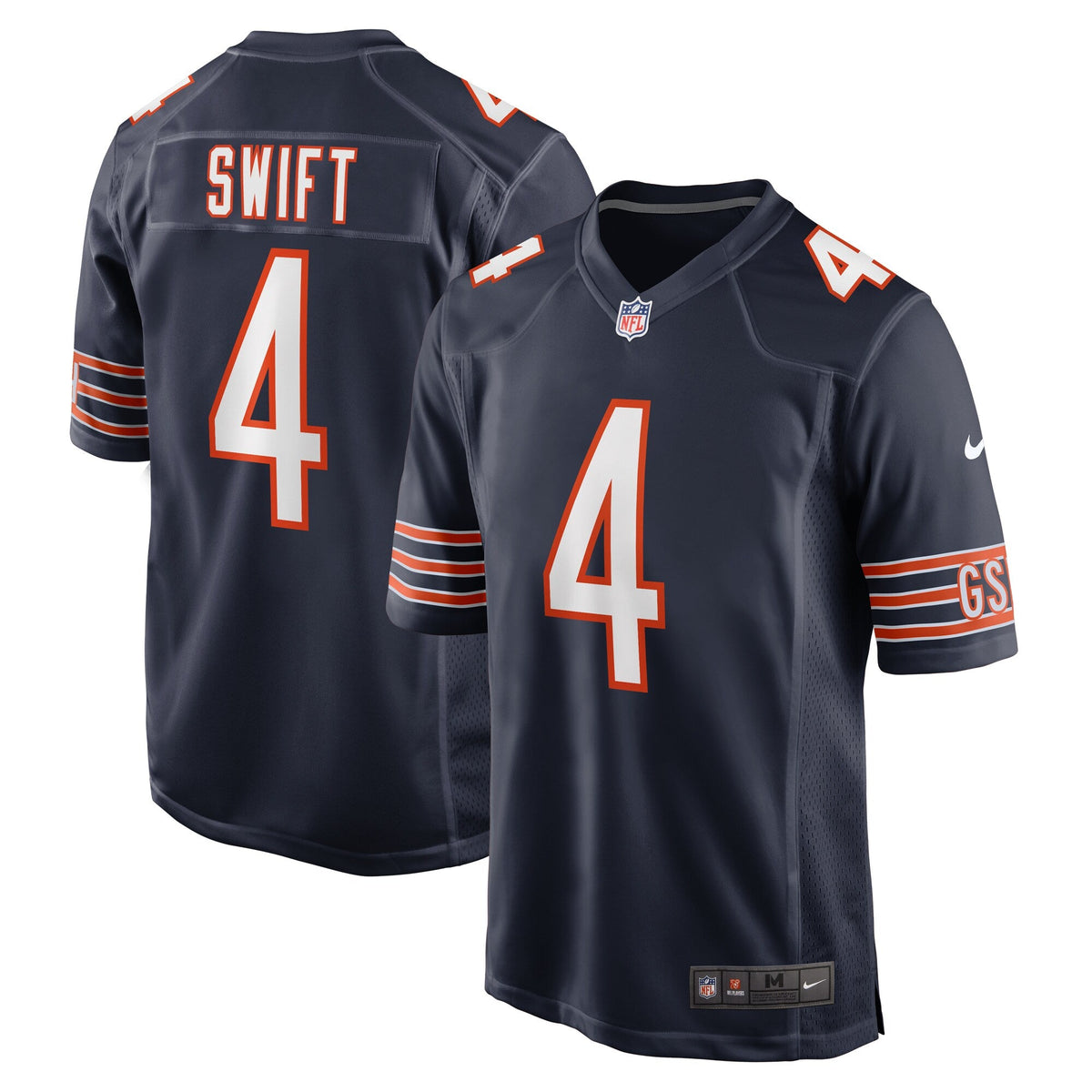 Chicago Bears D'Andre Swift Navy Game Football Jersey