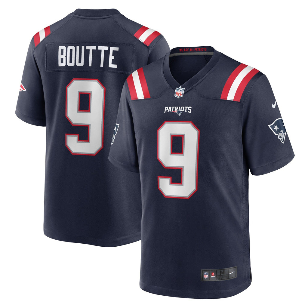New England Patriots Kayshon Boutte Navy Game Football Jersey