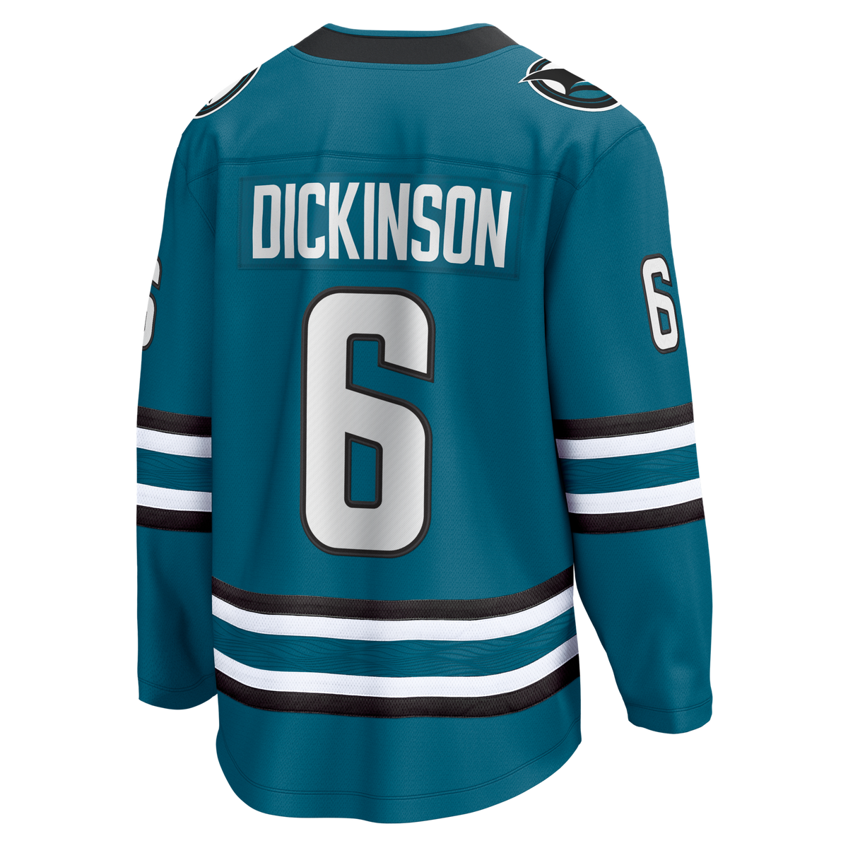 San Jose Sharks Sam Dickinson Teal Home Breakaway Hockey Jersey