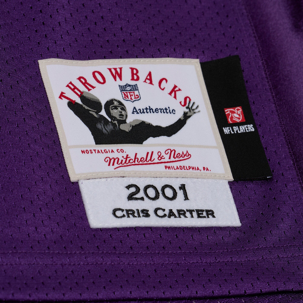 Minnesota Vikings Cris Carter Purple 2001 Throwback Football Jersey