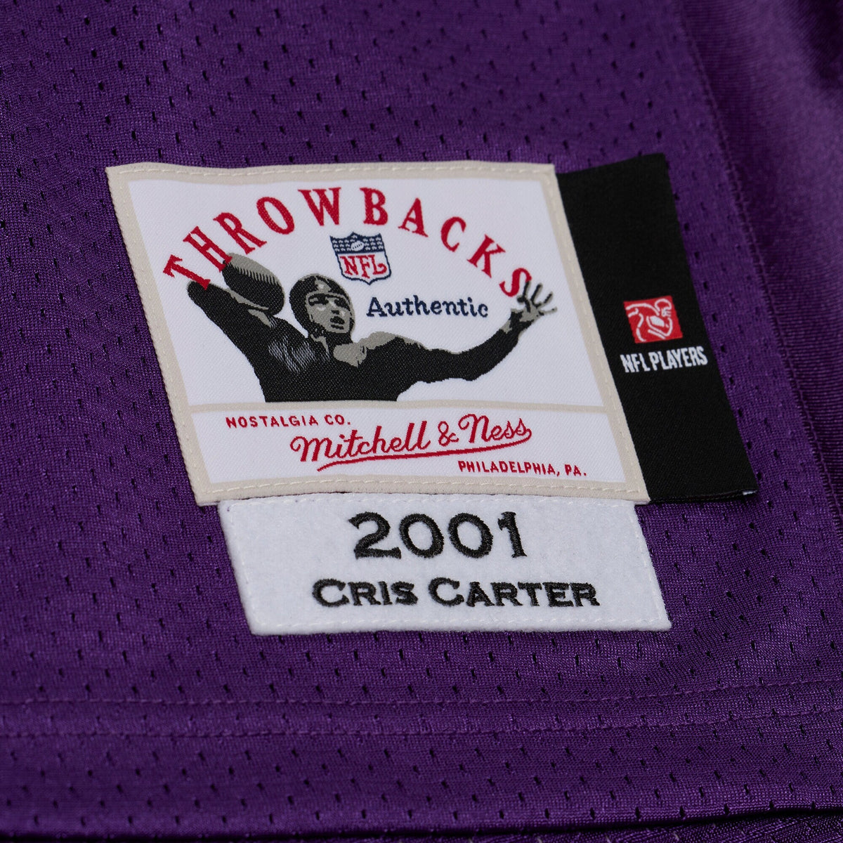 Minnesota Vikings Cris Carter Purple 2001 Throwback Football Jersey