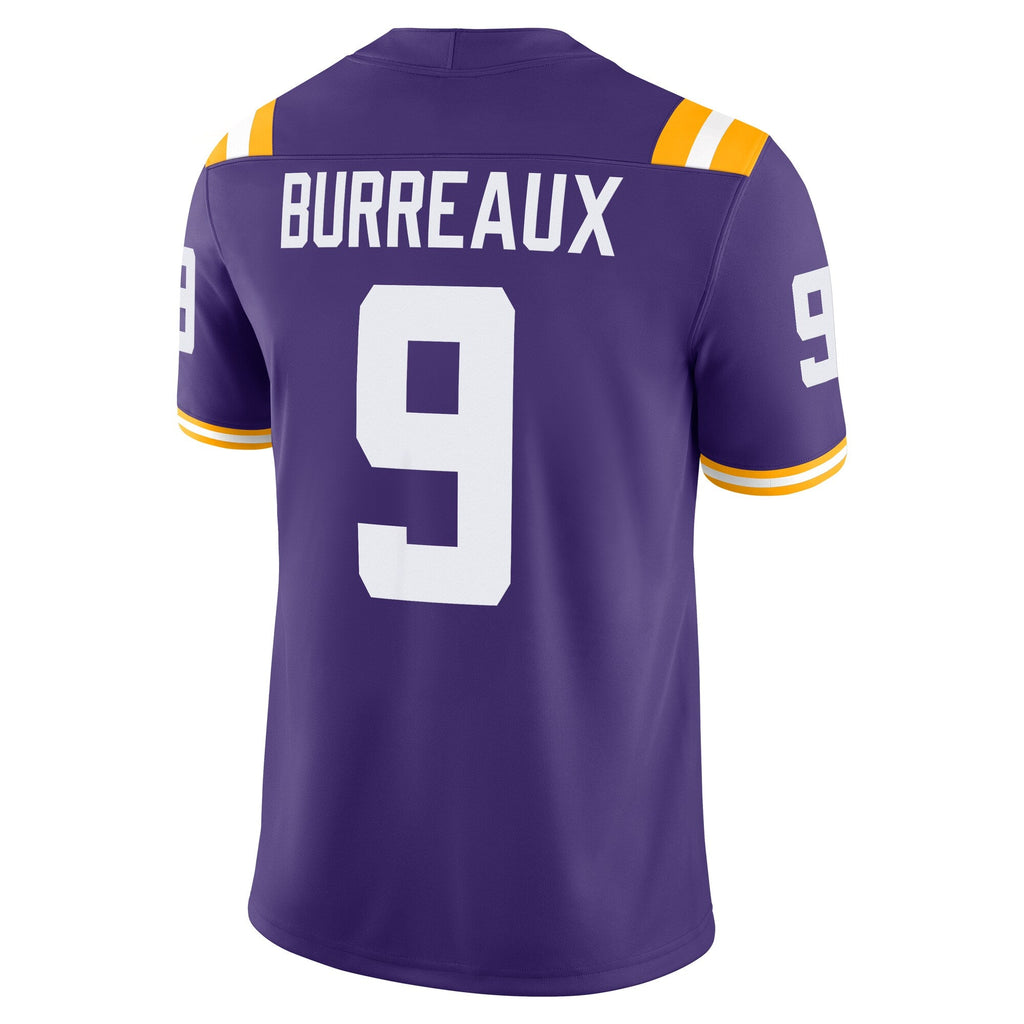 Joe Burrow Purple LSU Tigers "Burreaux" Nameplate Home Game Football Jersey